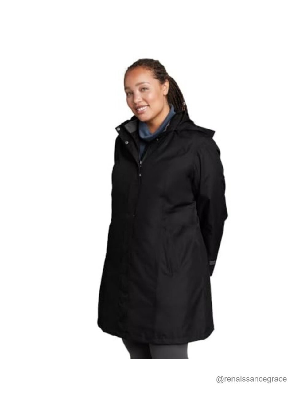 Waterproof Hooded Trench Coat Lightweight Rain Jacket